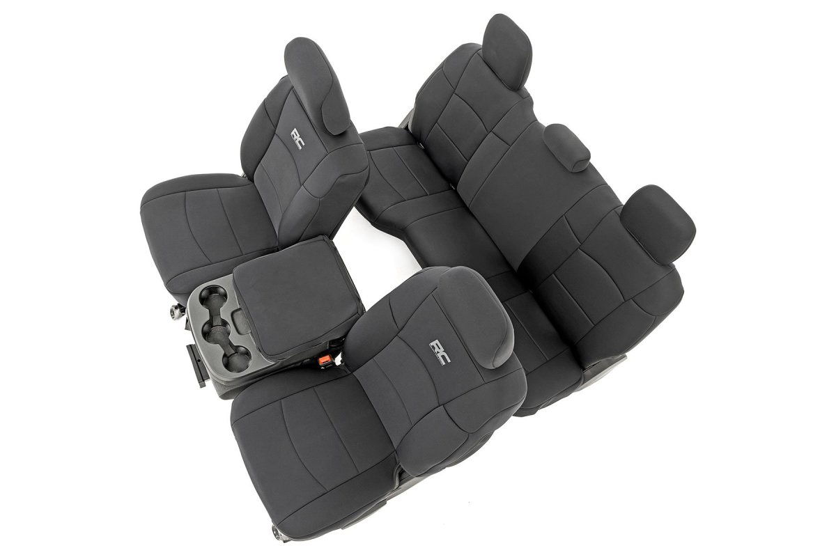 Ram 2500 Seat Covers - Front + Rear - Rough Country - Neoprene - '19-'23